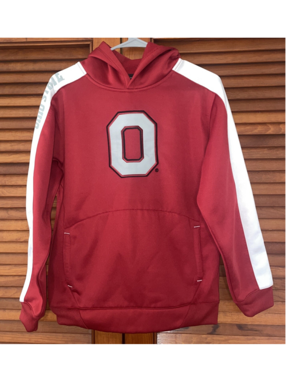 Ohio State Buckeyes Red Pullover Hoodie NCAA Youth Large 14/16